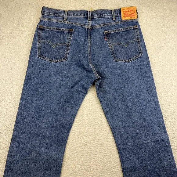Levis 517 Jeans Mens 40x34 Blue Bootcut Denim Medium Wash Classic Fit **38x34** - Picture 6 of 16